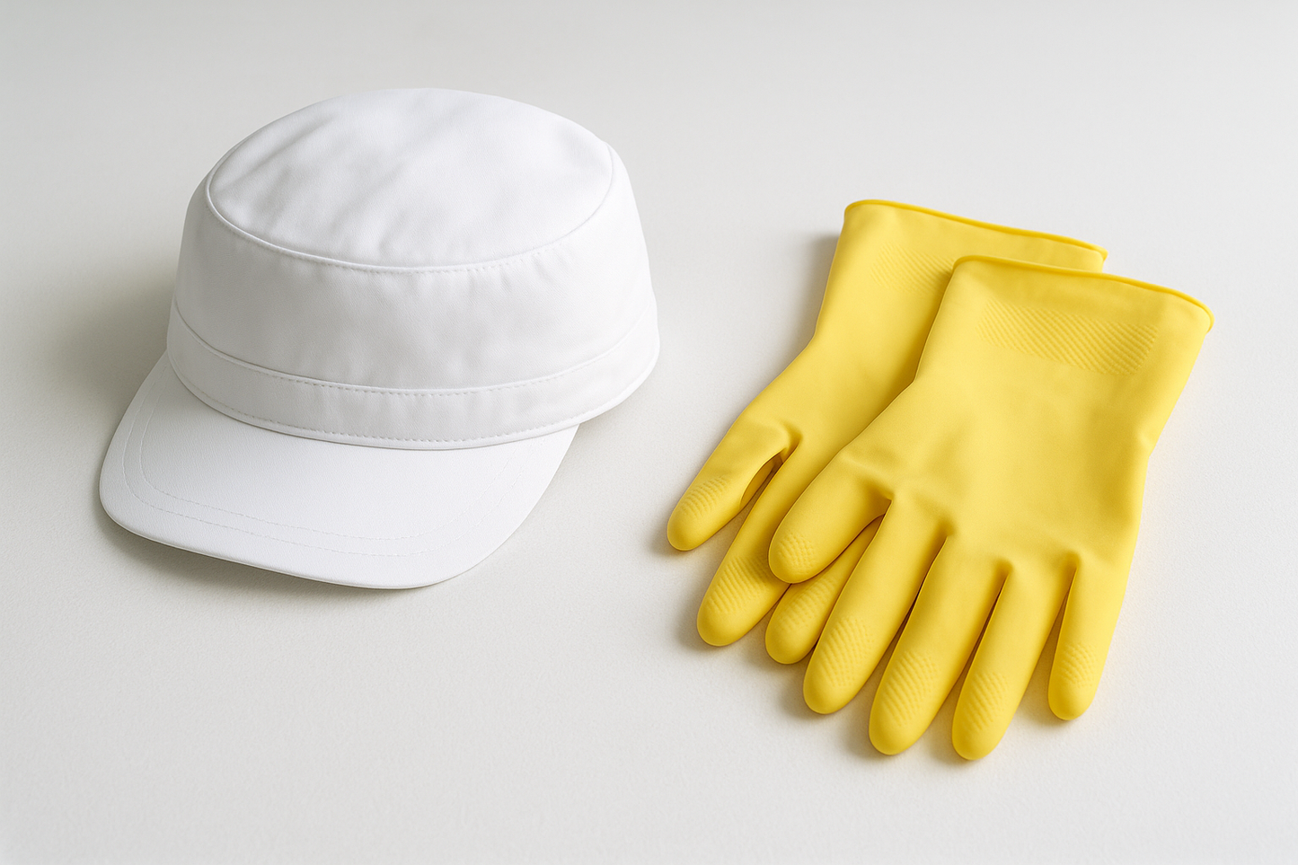 cap and gloves