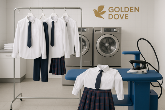 school uniform wash and iron